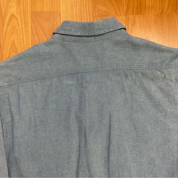 H&M Men’s Denim Style Button Up Shirt Size Small - Picture 5 of 7